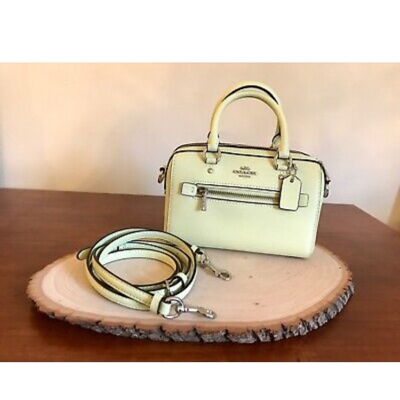NWT Coach Mini Rowan Satchel with Zip ID case Pale Lime - Picture 5 of 8